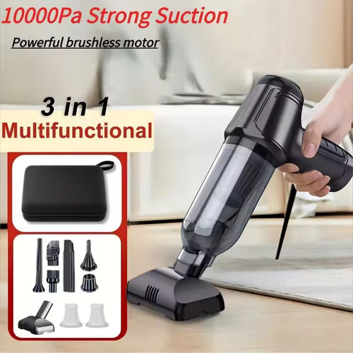 3-in-1 Handheld Vacuum Cleaner – 10000Pa Suction & Blow